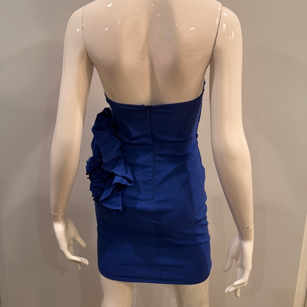 Zara Blue Ruffled Mini Dress Bloggers Fav - Picture 6 of 9